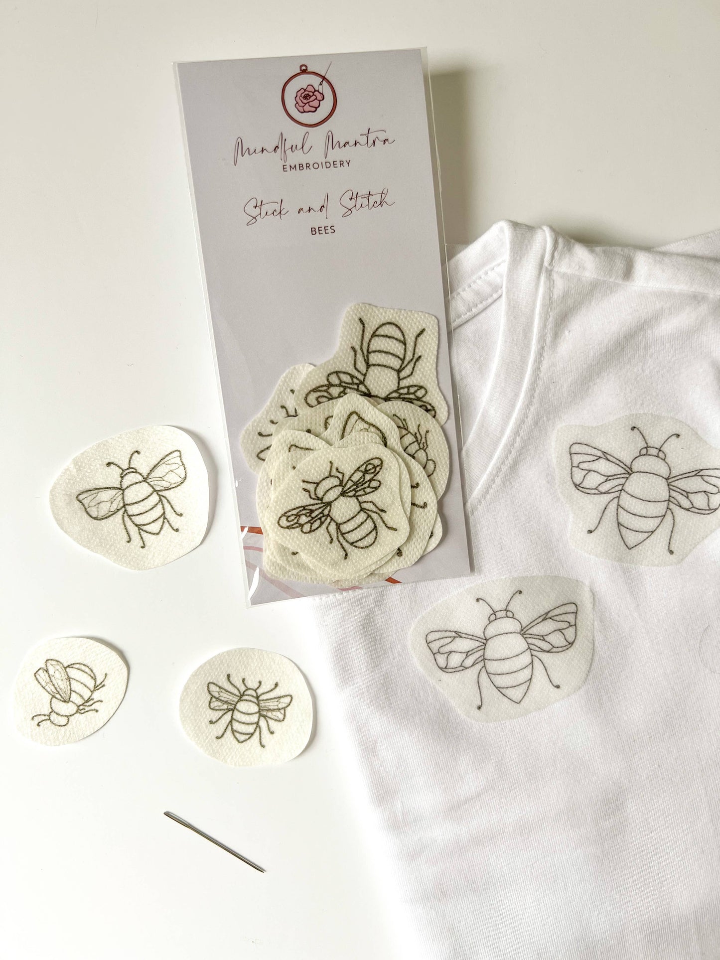 Stick and Stitch Embroidery Patterns - Bees