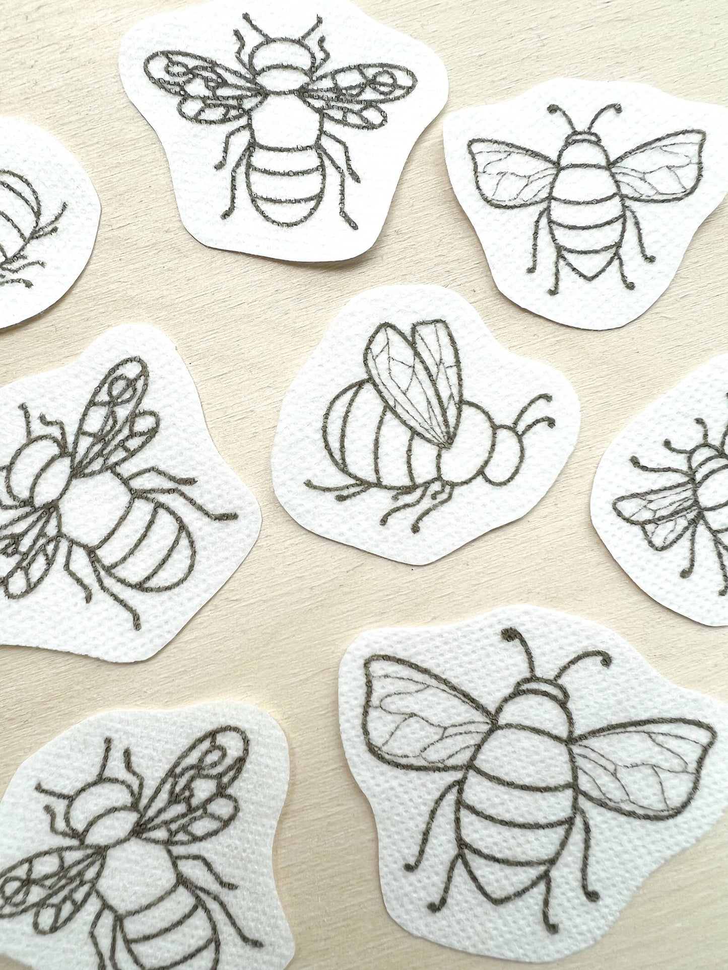 Stick and Stitch Embroidery Patterns - Bees