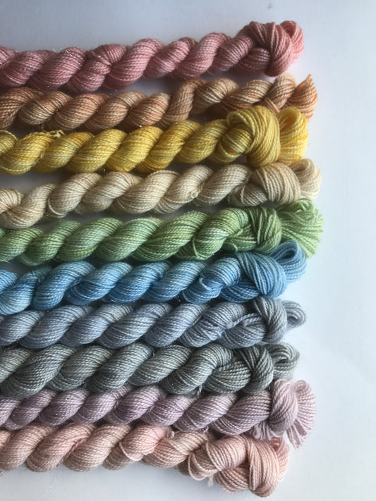 Winter frost rainbow bundle - dyed to order