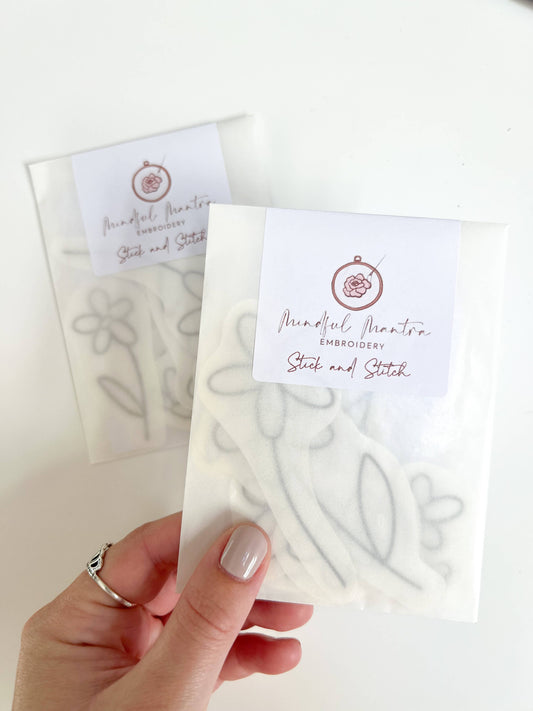 Stick and Stitch Embroidery Patterns - Daisies