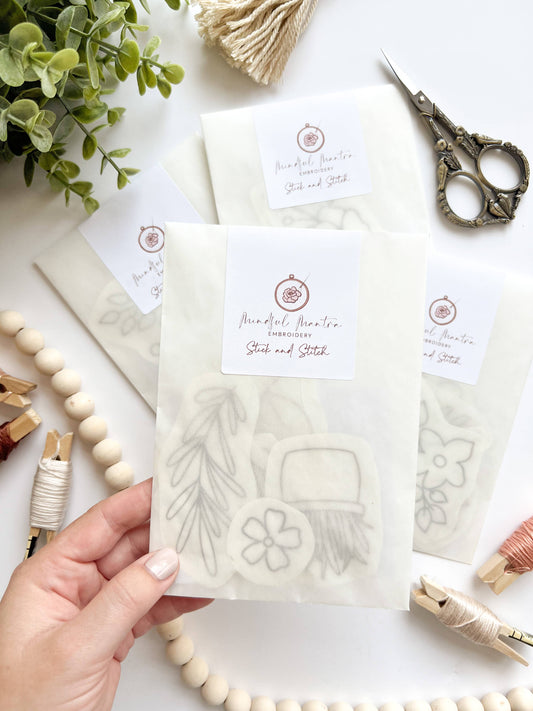 Stick and Stitch Embroidery Patterns - Botanical