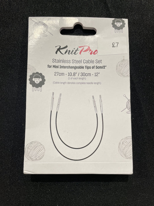 Knit Pro Steel Cables for mini interchangeable tips