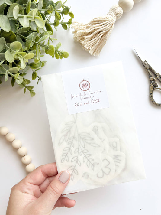 Stick and Stitch Embroidery Patterns - T-Shirt Motif