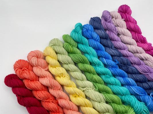Rainbow wings mini skein bundle - ready to ship