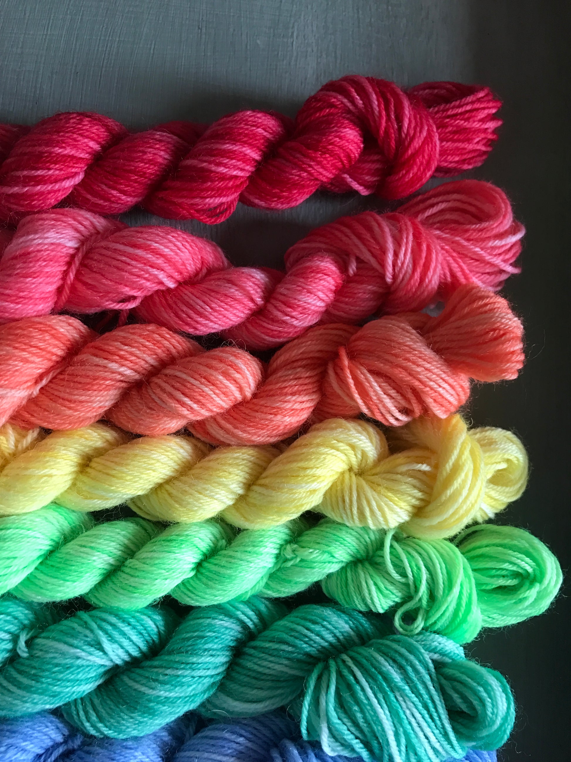 Garden flowers rainbow mini set - dyed to order image 6