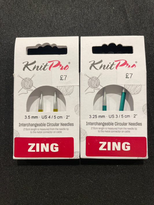 * Knit Pro Zing Mini Interchangeable Needles