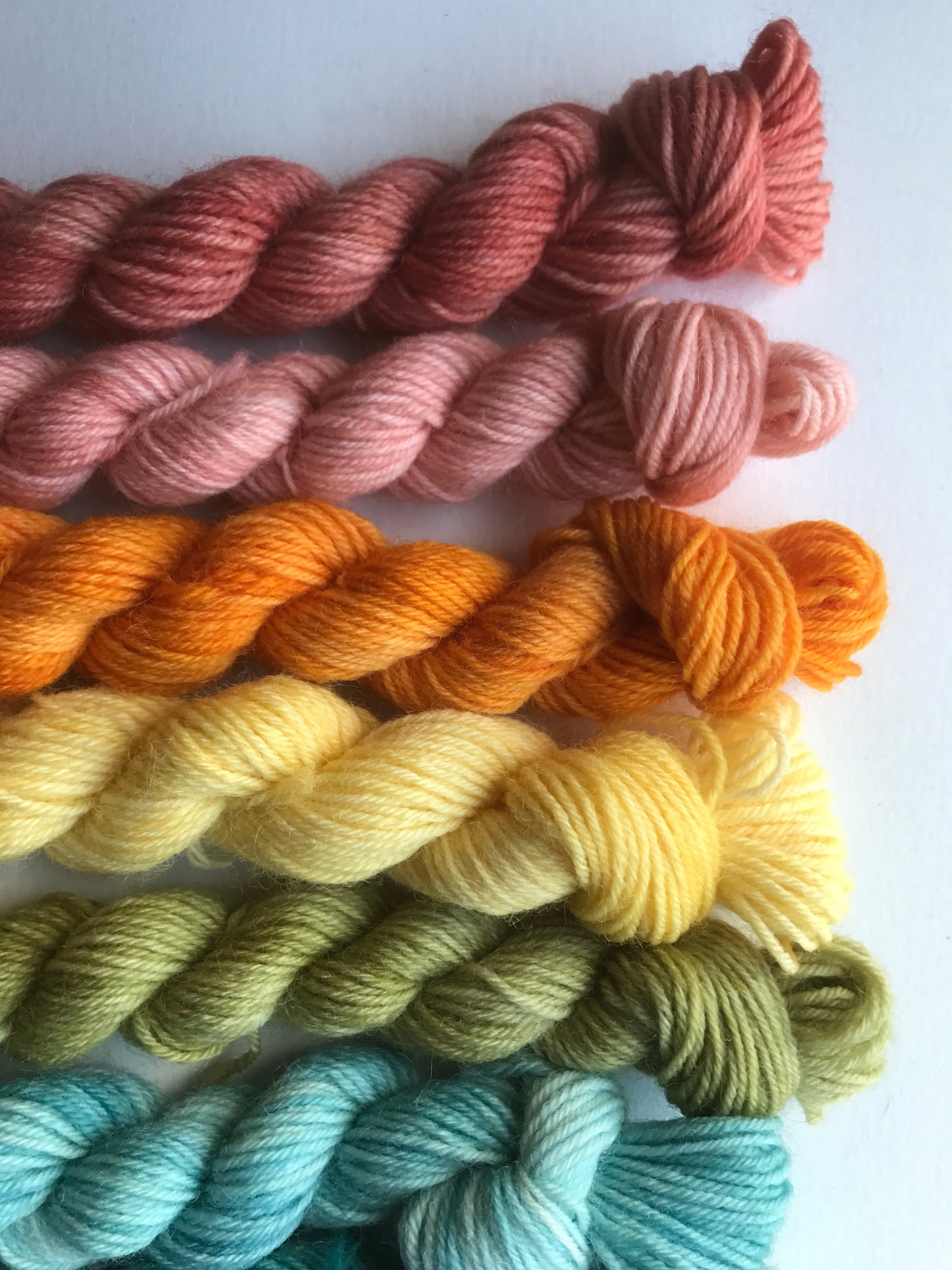 Muted rainbow bundle - Dyed to order