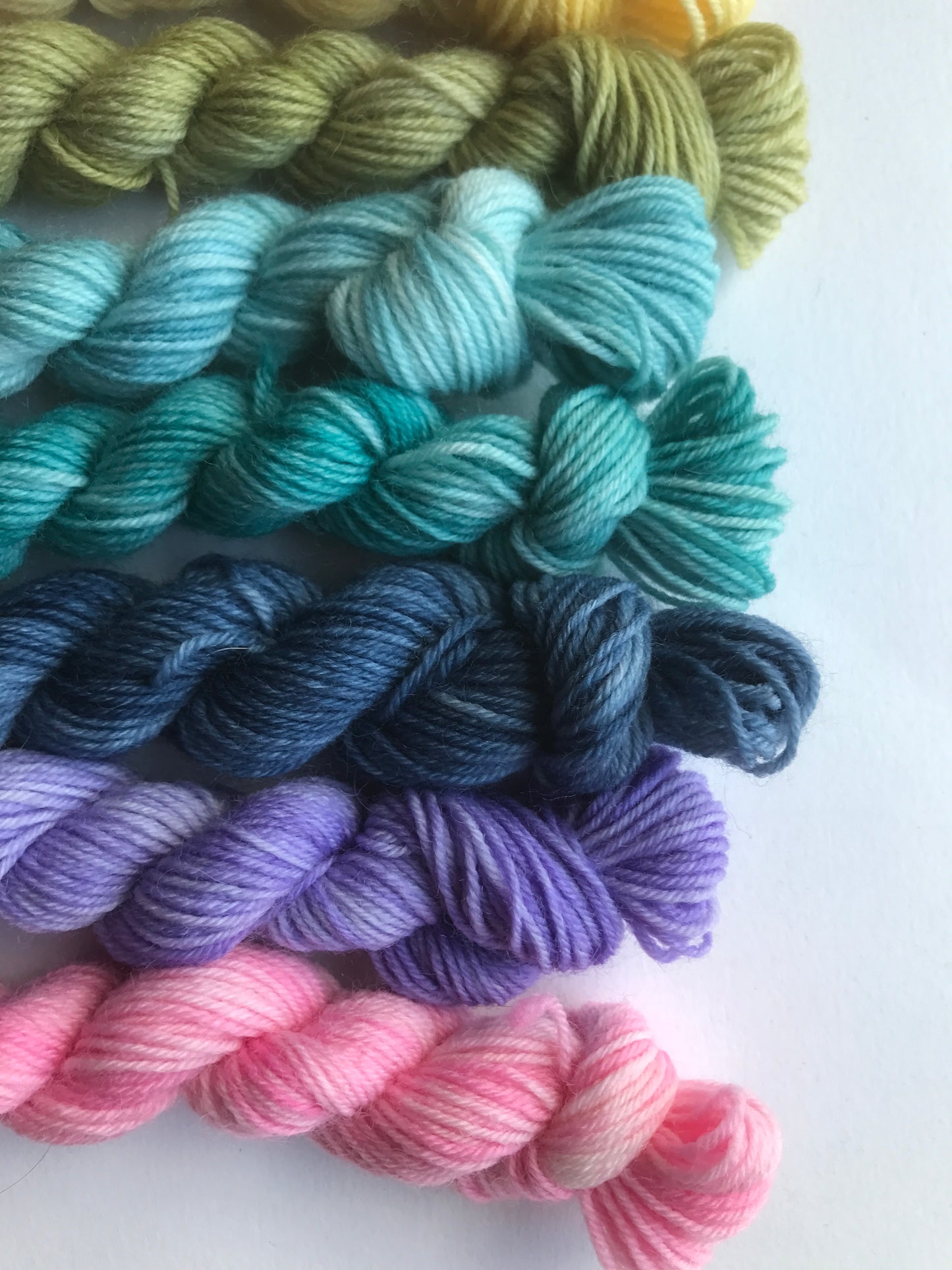 Muted rainbow bundle - Dyed to order