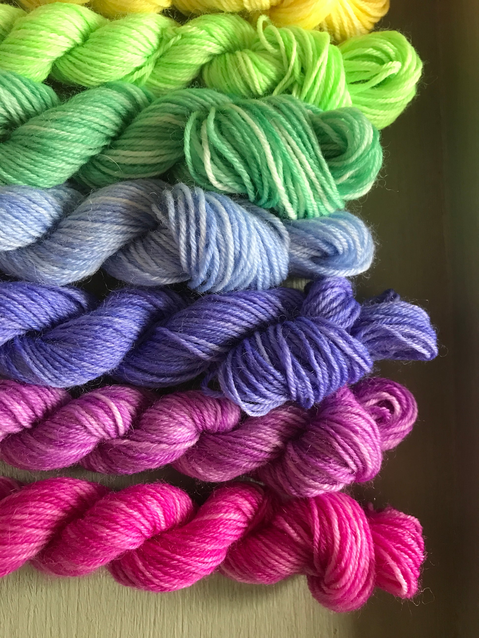 Garden flowers rainbow mini set - dyed to order image 7