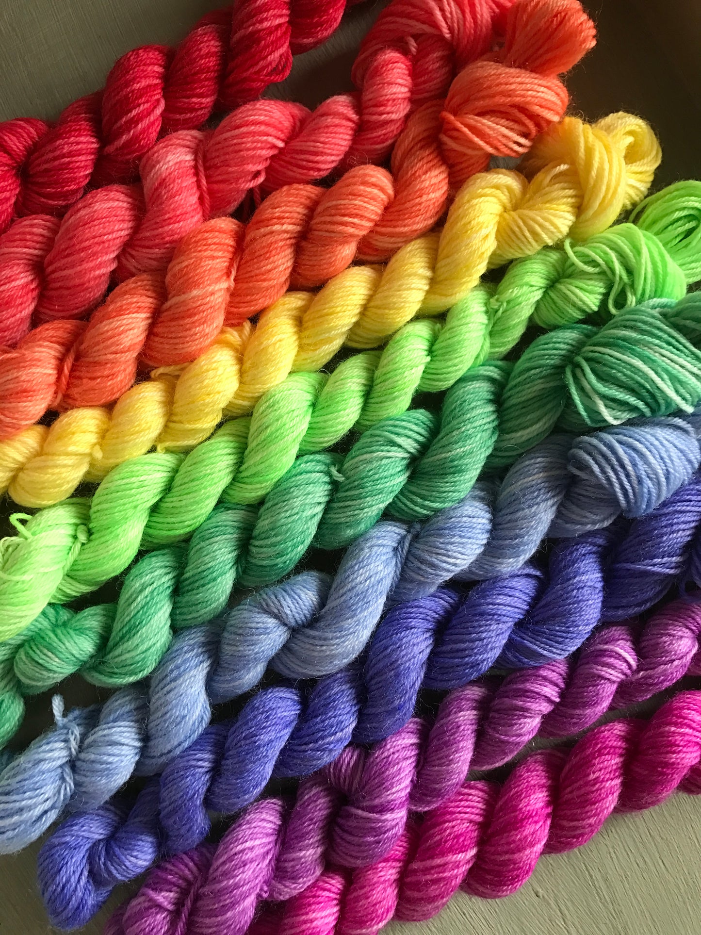 Garden flowers rainbow mini set - dyed to order image 5