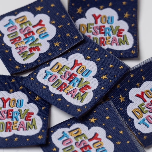 Deserve to dream - Sewing Labels for Clothes and Gifts