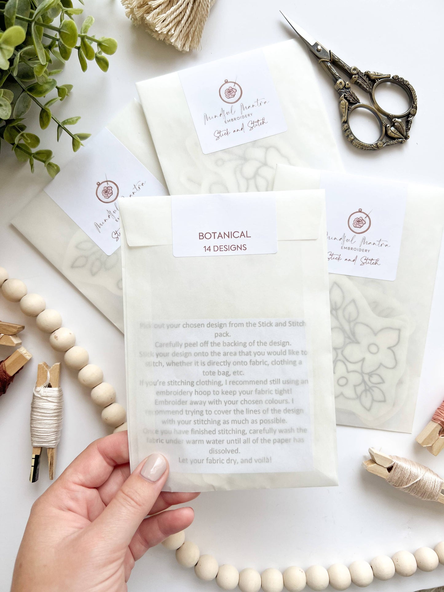 Stick and Stitch Embroidery Patterns - Botanical