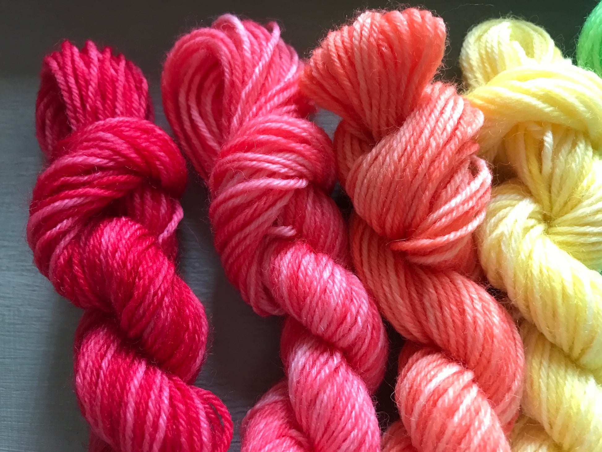 Garden flowers rainbow mini set - dyed to order image 2